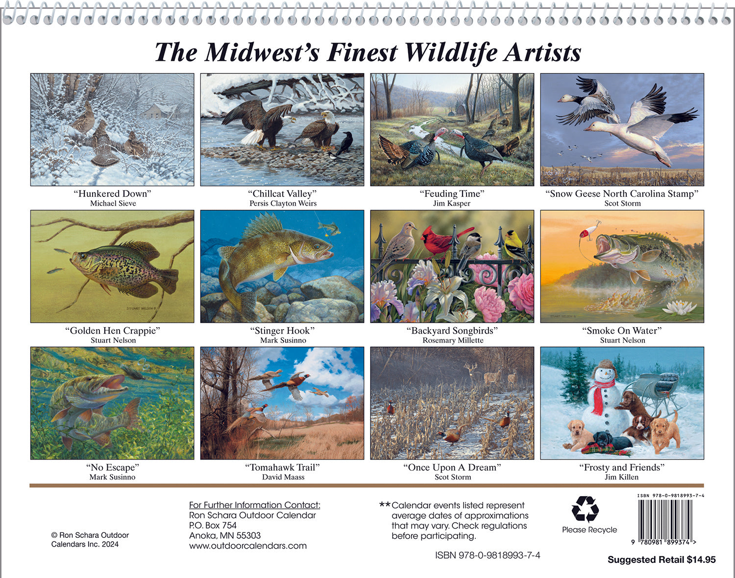 2024 Wisconsin Outdoor Information Calendar Ron Schara Outdoor Calendars