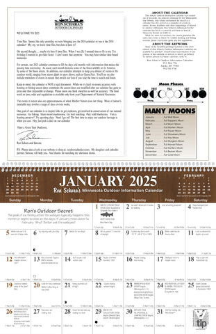 2025 Dakota's Outdoor Information Calendar